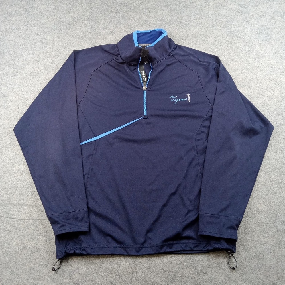 Zero Restriction Jacket Mens Medium Blue 1/4 Zip Golf Windbreaker Tour Series‎